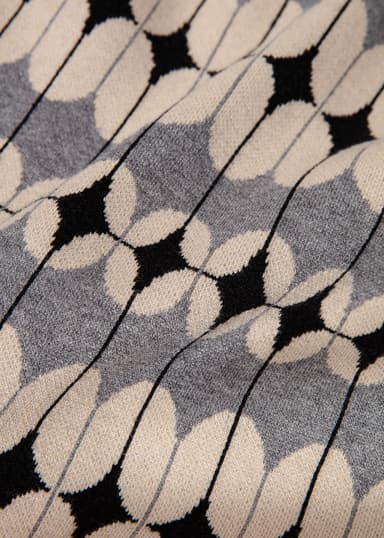 THEA Jacquard-strikket skjørt - Grå 2 - Indiska