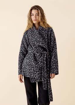 PHOEBE SHORT COAT - GREY