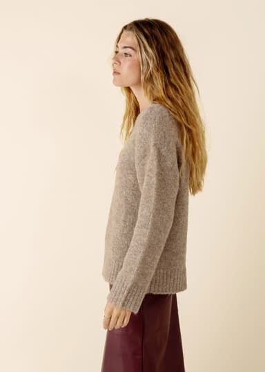 BLAIR Neulepusero - Beige 3 - Indiska
