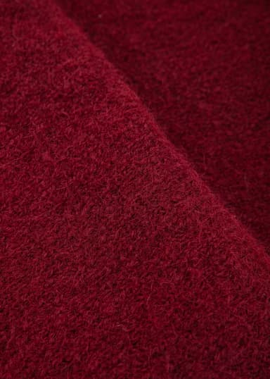 EMMA Vinröd stickad scarf - Röd 2 - Indiska