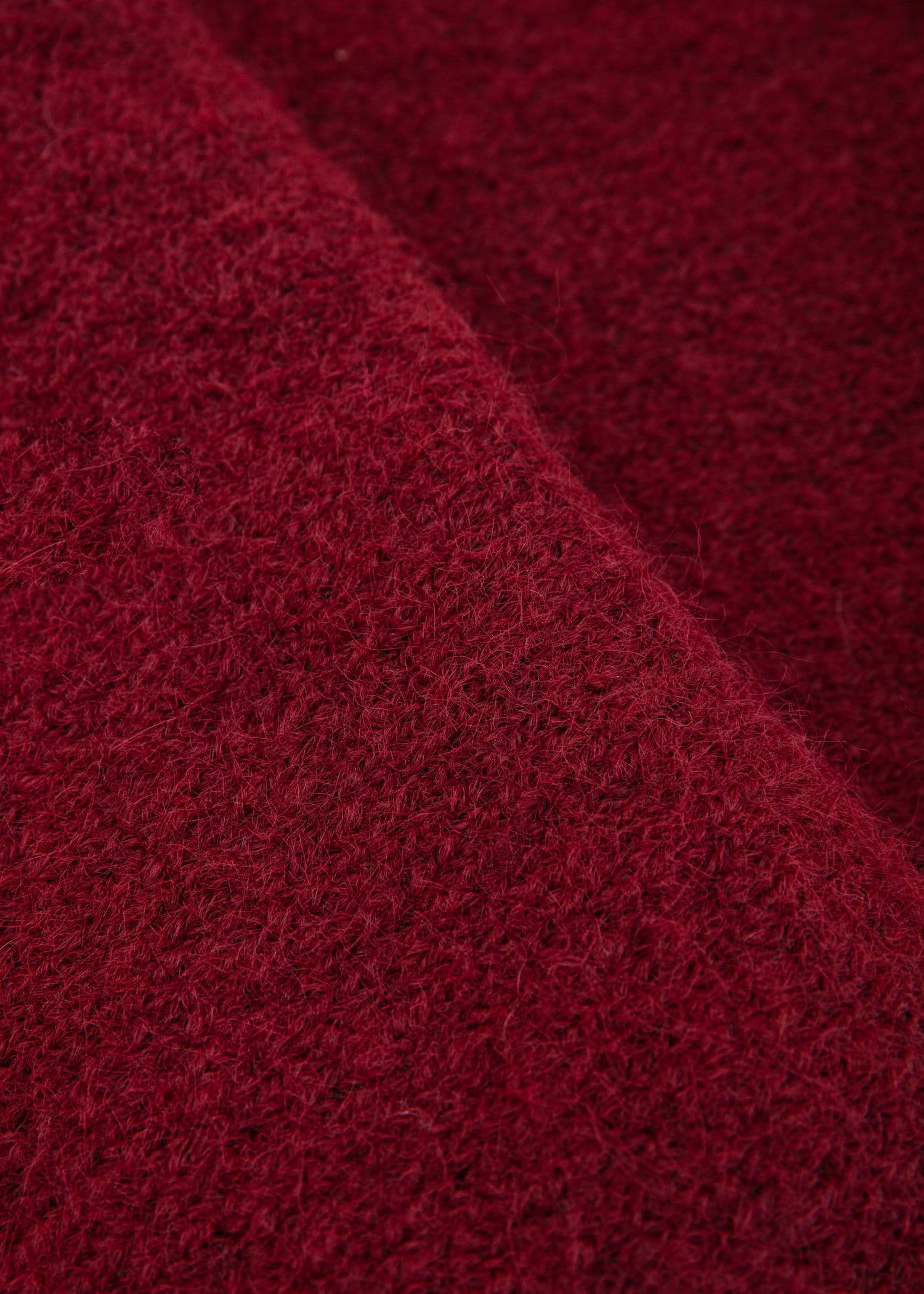 EMMA Vinröd stickad scarf - Röd 2 - Indiska