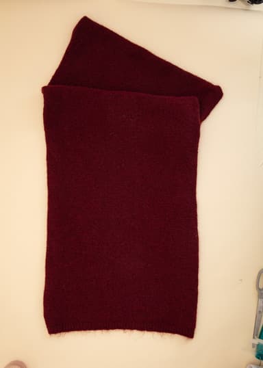 EMMA Vinröd stickad scarf - Röd 4 - Indiska
