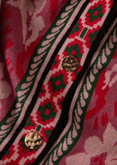 CHRISTY Mönstrad cardigan - Rosa 7 - Indiska