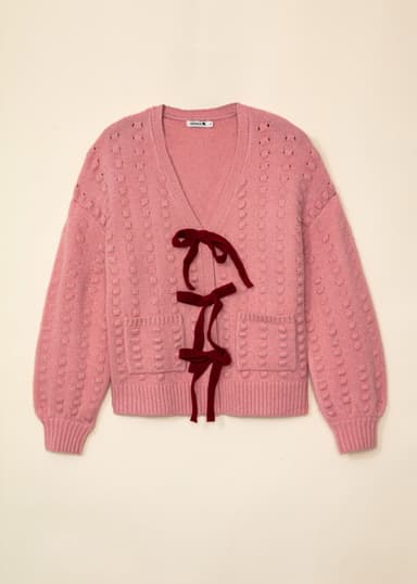 CHERYL Rosa kofta med rosetter - Rosa 6 - Indiska