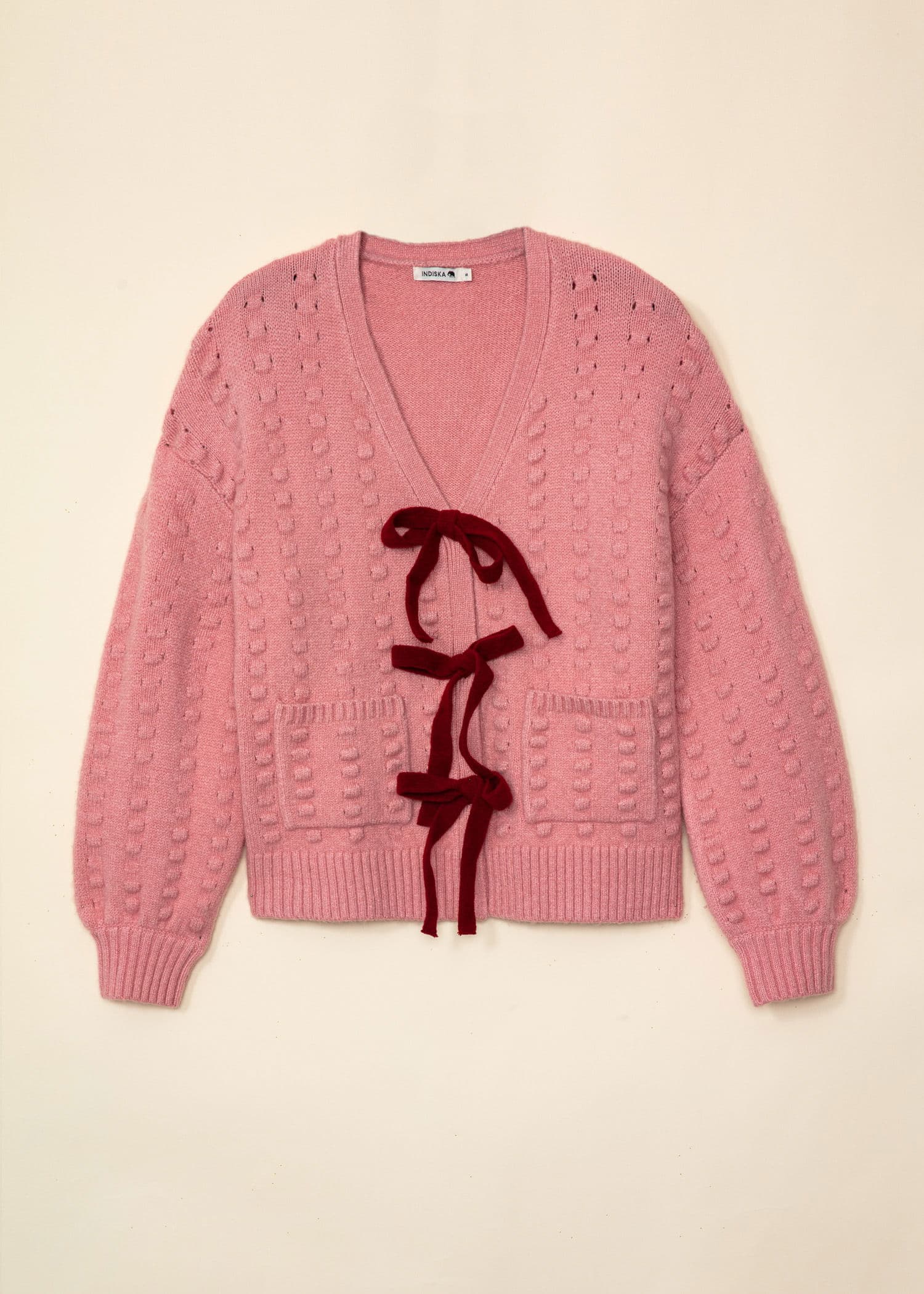 CHERYL Rosa kofta med rosetter - Rosa 6 - Indiska