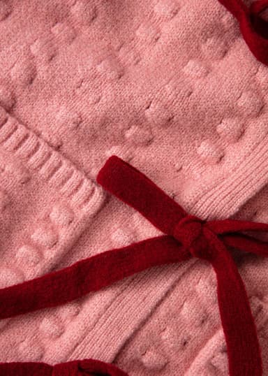 CHERYL Rosa kofta med rosetter - Rosa 7 - Indiska