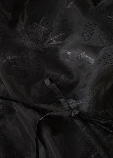 CANDICE Jacquardmönstrad blus - Svart 6 - Indiska