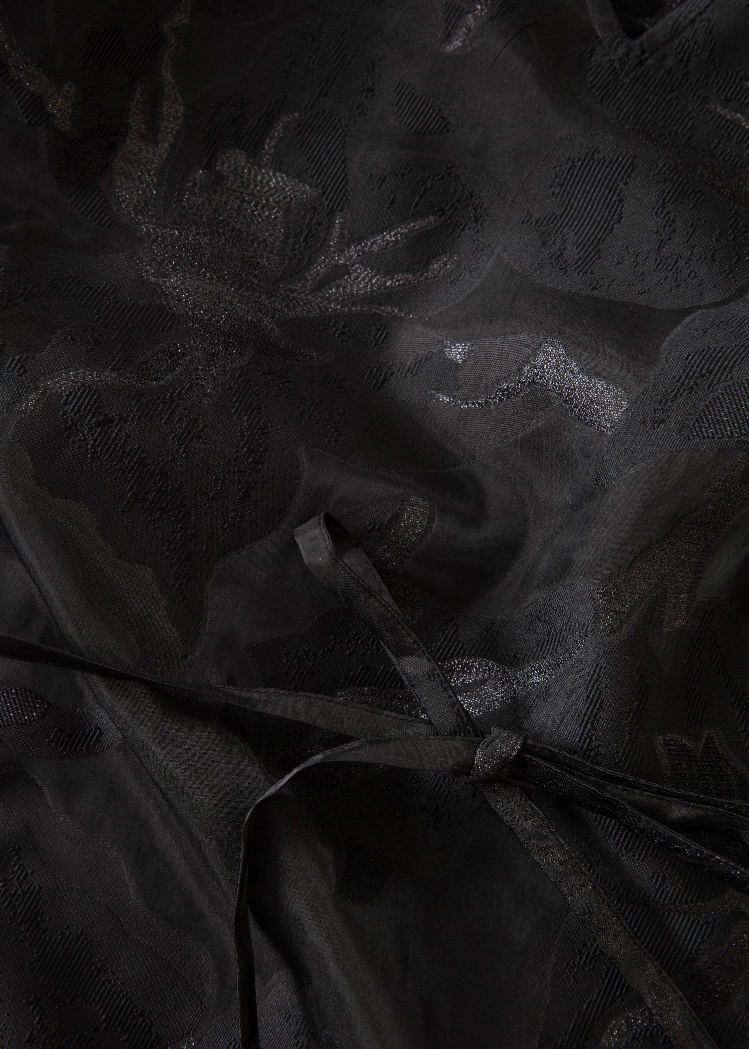 CANDICE Jacquardmönstrad blus - Svart 6 - Indiska