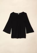 EMILIA CREPE TOP - Black