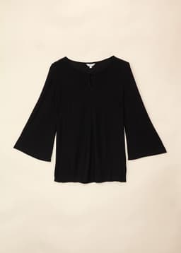 EMILIA CREPE TOP - Black