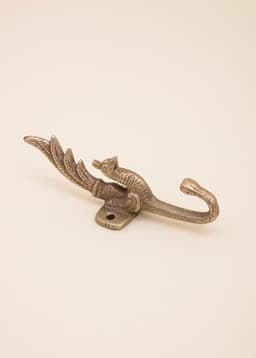 PEACOCK HOOK - BRASS