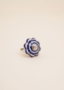 SCALLOP STRIPE KNOB - DKBLUE