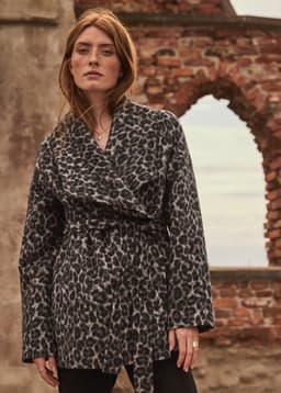 PHOEBE SHORT COAT - GREY