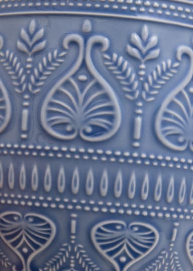 XL Mönstrad XL-mugg i stengods - Blå 2 - Indiska