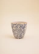PLAIN GOLD CUP - BLUE PETAL