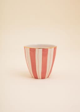 PLAIN GOLD CUP - Pink Stripe