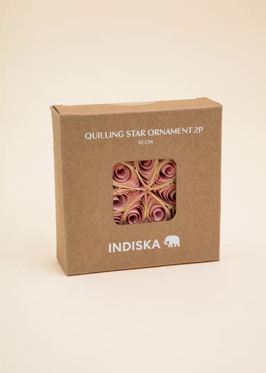 QUILLING Joulukoristeet – kahden kappaleen pakkaus - Vaaleanpunainen 2 - Indiska