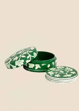 Kerstin coaster 4p - GREEN