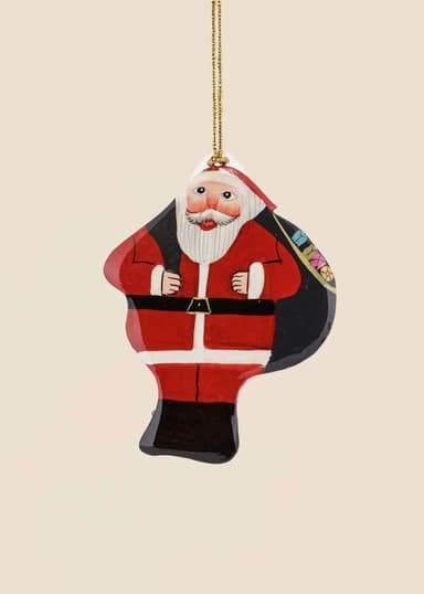 KASHMIR Julgransdekoration tomte - Röd 1 - Indiska