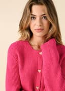 HEART CARDIGAN - PINK
