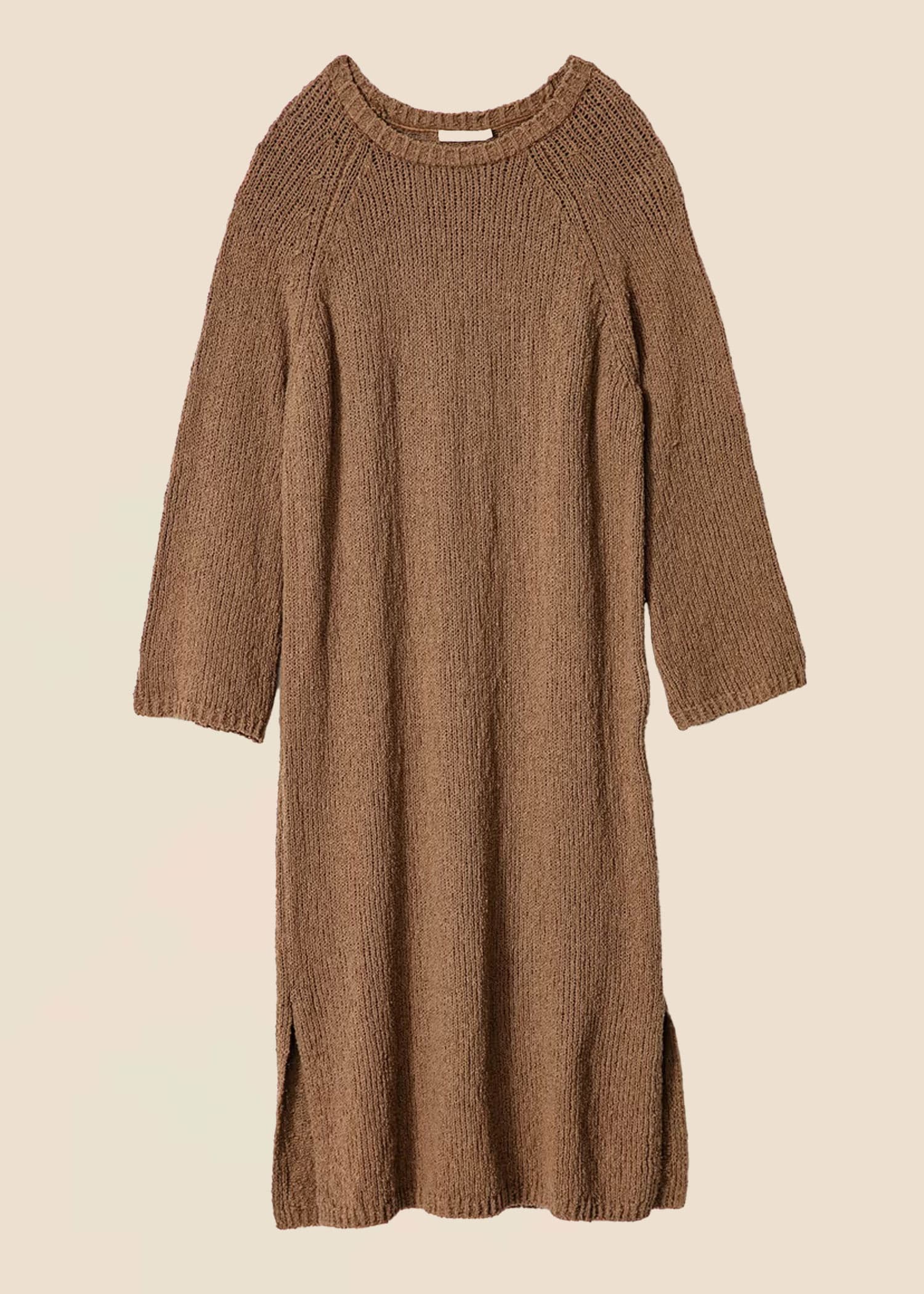 DALPHINE Strikket lang kjole - Beige 1 - Indiska