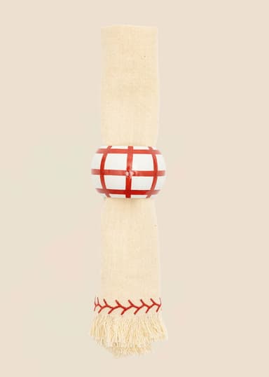 Karin Handmålad servettring - Röd 1 - Indiska