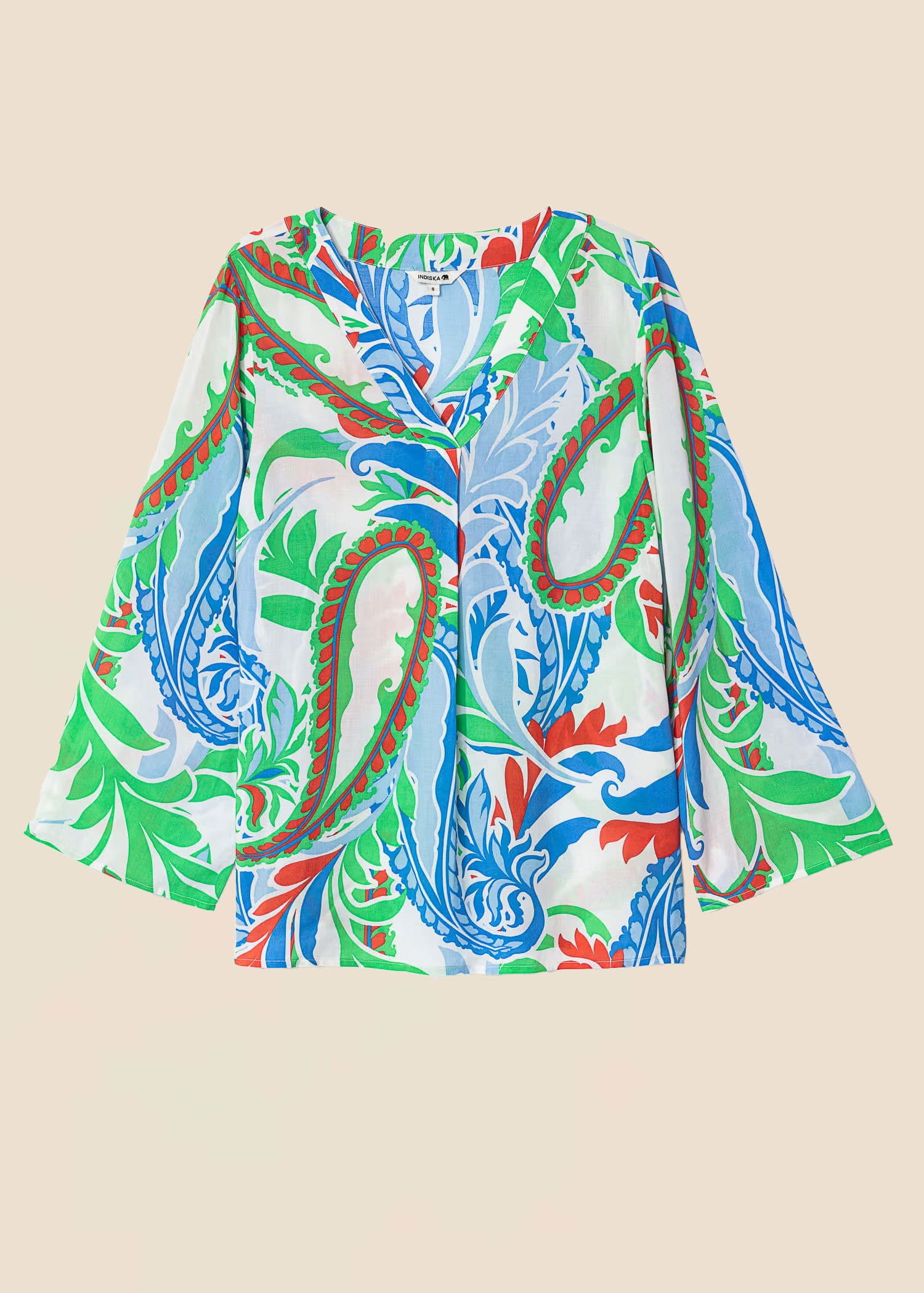 ROBYN Paisley-mønstret bluse - Multi 1 - Indiska