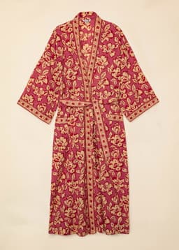 Mira Long Robe - PINK FLOWER