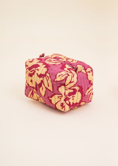 Cotton Liten quiltad necessär - Rosa 1 - Indiska