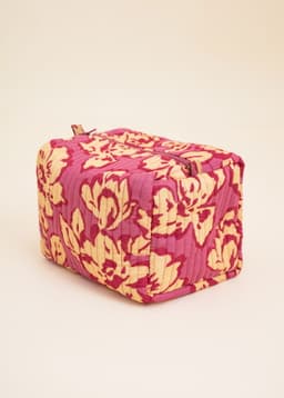 Cotton Box Pouch - PINK FLOWER