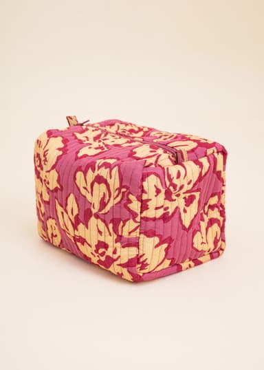 Cotton Stor quiltad necessär - Rosa 1 - Indiska
