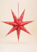 PAISLEY PRINTED STAR - RED