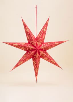 PAISLEY PRINTED STAR - RED