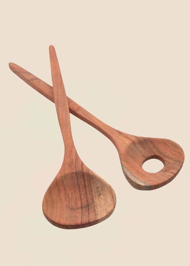 WOOD Salatbestikk av tre - Brun 1 - Indiska