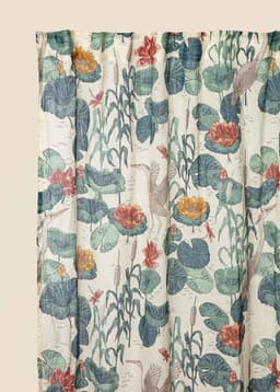 Lin printed Curtain - Nymphaea