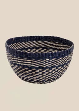 LAURA ROUND BASKET - BLUE