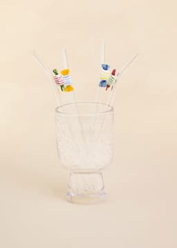 DRINK STRAWS 4P - CARAMELS