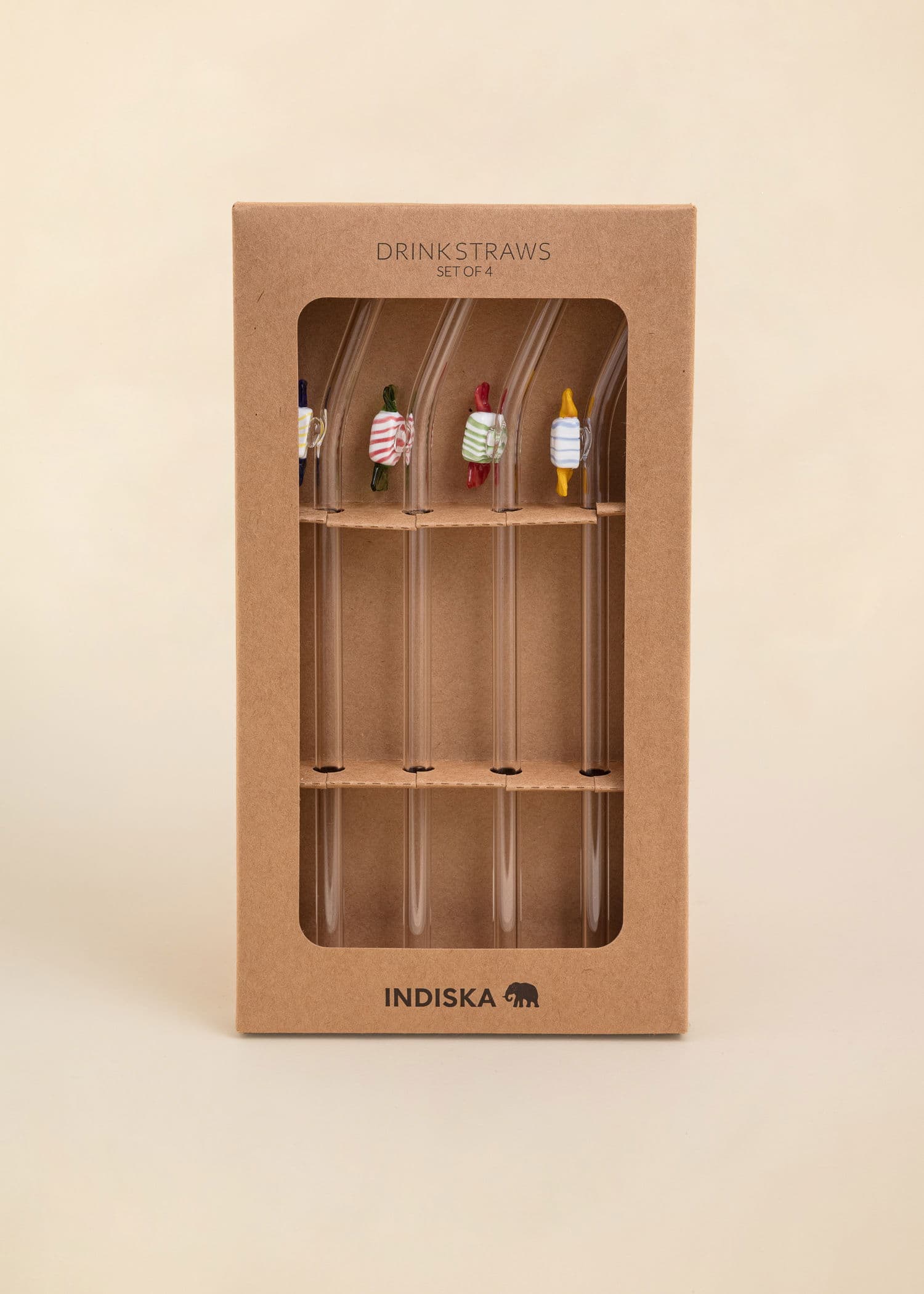 DRINK Handgjorda drinkpinnar i glas, 4-pack - Orange 2 - Indiska
