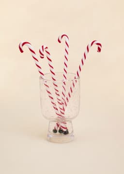 Drink Stirrer 4p - Candycane Redwhite