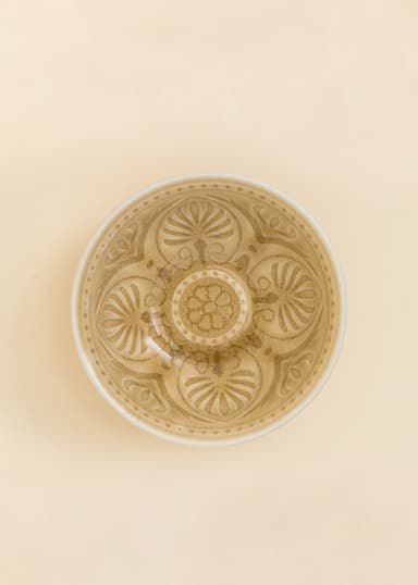 MASA Mönstrad skål i stengods - Beige 1 - Indiska