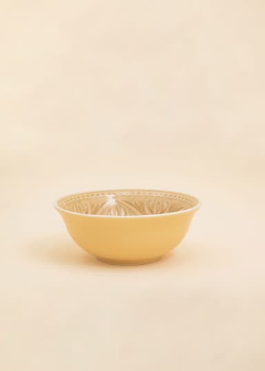 MASA Mönstrad skål i stengods - Beige 3 - Indiska