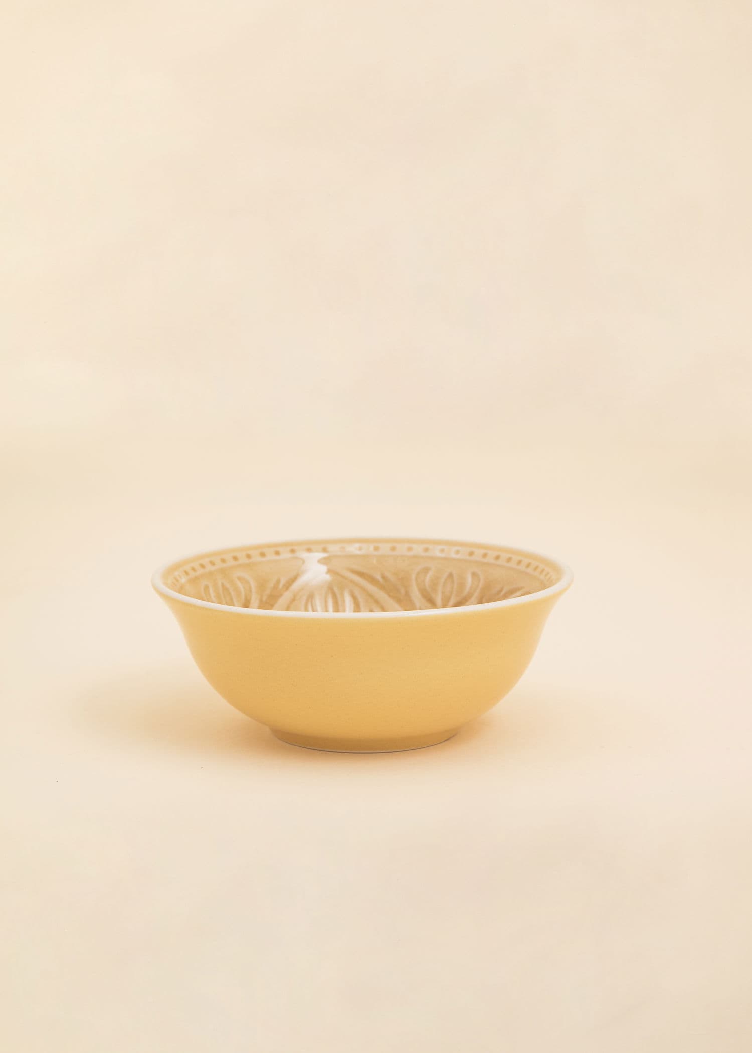 MASA Mönstrad skål i stengods - Beige 3 - Indiska