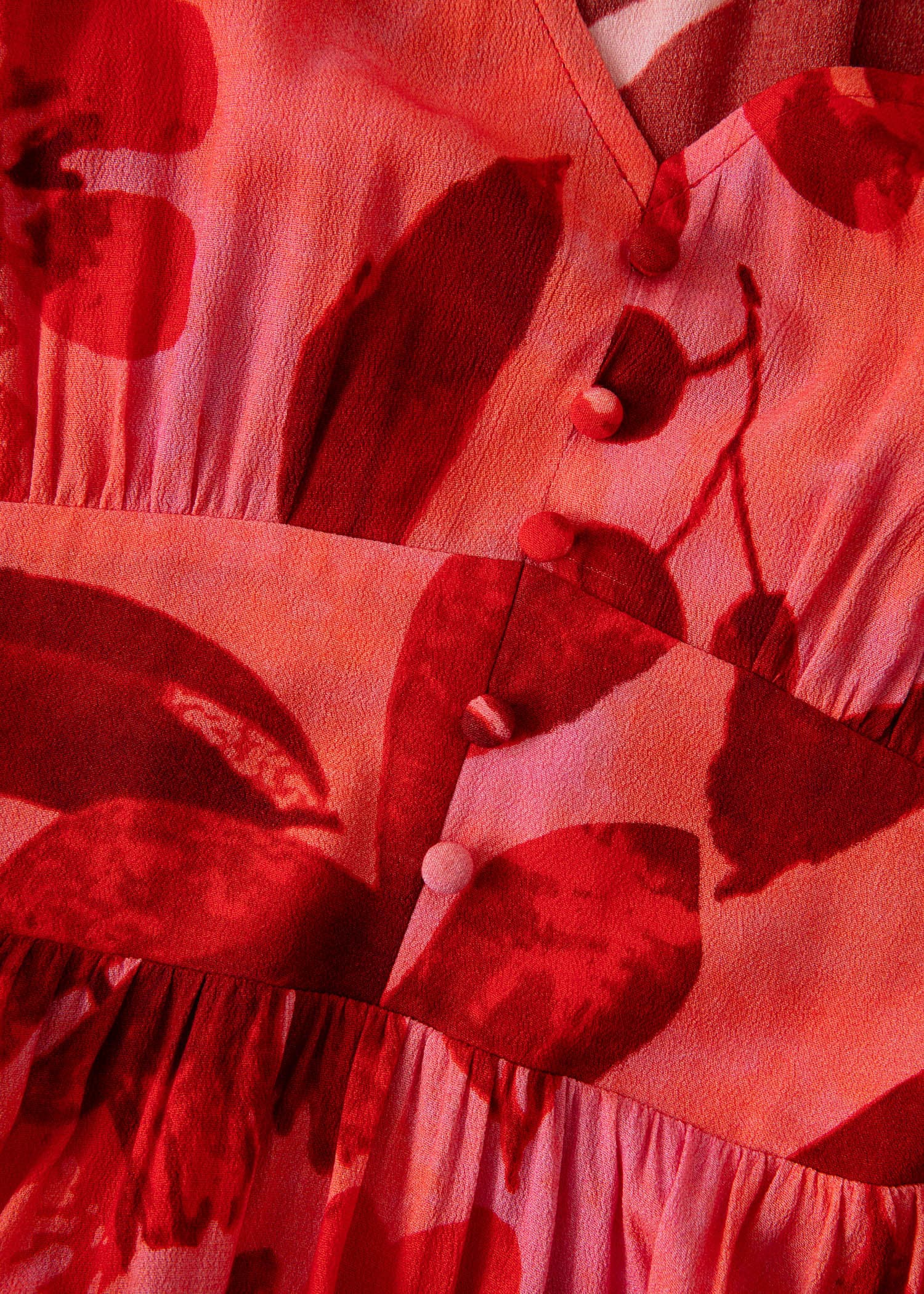 ZIGGY Pitkä kuvioitu mekko - Punainen 6 - Indiska