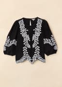 OPHELIA BLOUSE  - Black