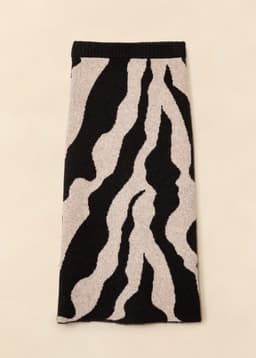 THEA ZEBRA SKIRT - BEIGE