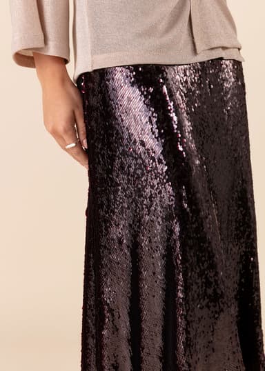 PIPER Vinröd paljettkjol - Röd 2 - Indiska