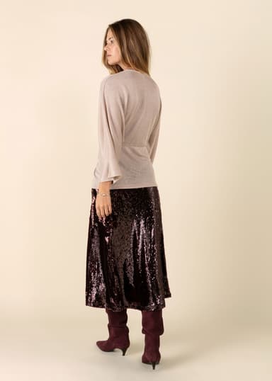 PIPER Vinröd paljettkjol - Röd 3 - Indiska