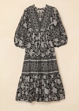 CORNELIA DRESS - BLACK AOP