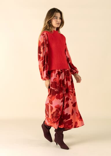 SASSY Rød strikket vest - Rød 1 - Indiska