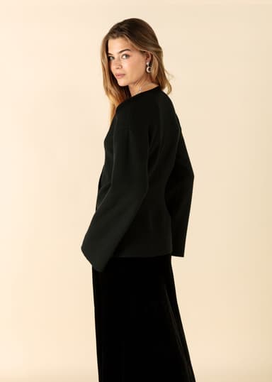 SIA Milanostickad blazer - Svart 4 - Indiska